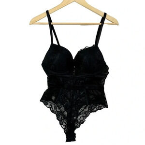 NWOT RACHEL Rachel Roy Molded Cup Teddy Lace Bodysuit